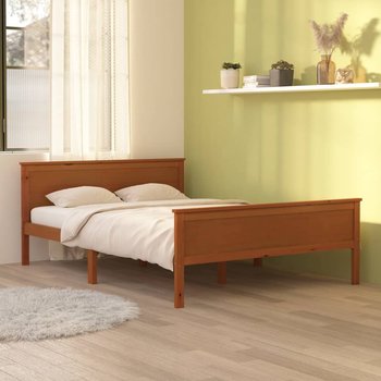 vidaXL Rama łóżka, miodowy brąz, lite drewno sosnowe, 120 x 200 cm - vidaXL