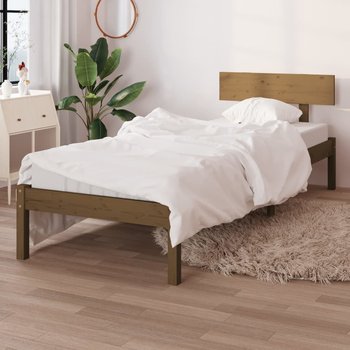 vidaXL Rama łóżka, miodowy brąz, lite drewno sosnowe, 90 x 200 cm - vidaXL