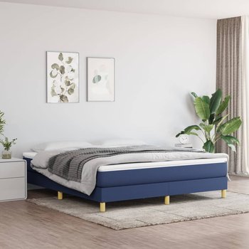 vidaXL Rama łóżka, niebieska, 180x200 cm, obita tkaniną - vidaXL