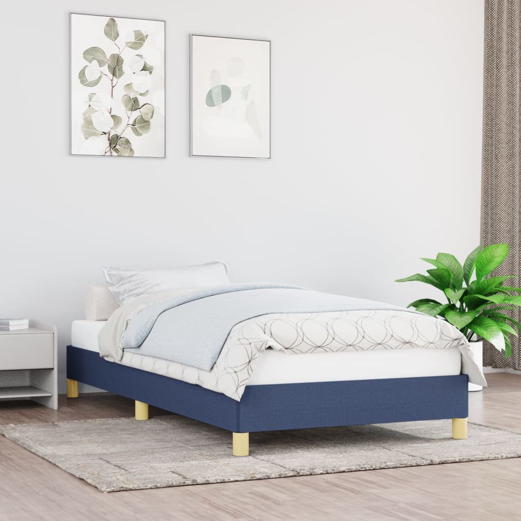 Фото - Ліжко VidaXL Rama łóżka, niebieska, 80 x 200 cm, tapicerowana tkaniną 