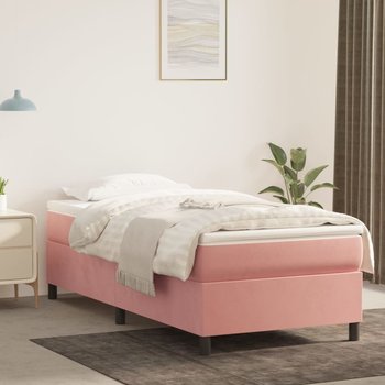 vidaXL Rama łóżka, różowa, 90 x 200 cm, tapicerowana aksamitem - vidaXL