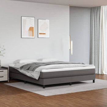 vidaXL Rama łóżka, szara, 180x200 cm, sztuczna skóra - vidaXL