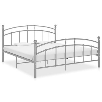 vidaXL Rama łóżka, szara, metalowa, 180 x 200 cm - vidaXL
