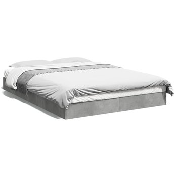 vidaXL Rama łóżka, szarość betonu, 120x190 cm, materiał drewnopochodny - vidaXL