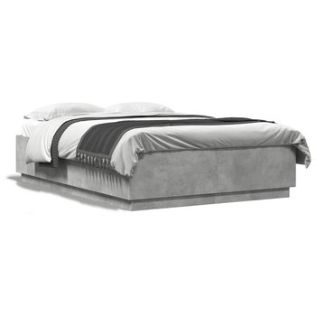 vidaXL Rama łóżka, szarość betonu, 120x200 cm, materiał drewnopochodny - vidaXL