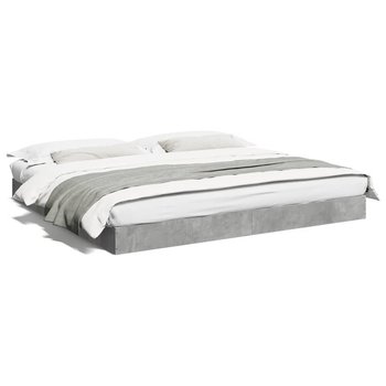 vidaXL Rama łóżka, szarość betonu, 200x200 cm, materiał drewnopochodny - vidaXL