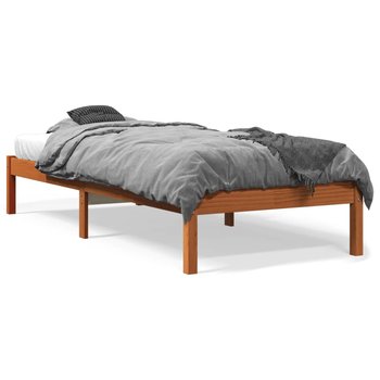 vidaXL Rama łóżka, woskowy brąz, 90x200 cm, lite drewno sosnowe - vidaXL