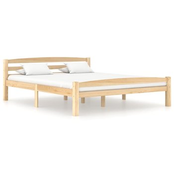 vidaXL Rama łóżka z litego drewna sosnowego, 160 x 200 cm - vidaXL