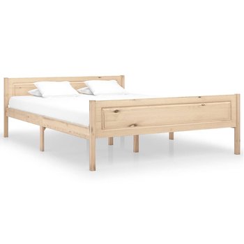 vidaXL, Rama łóżka z litego drewna sosnowego, 160x200  - vidaXL