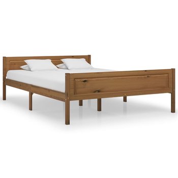 vidaXL Rama łóżka z litego drewna sosnowego, miodowy brąz, 140x200 cm - vidaXL