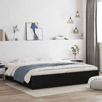 vidaXL Rama łóżka z szufladami, czarna, 180x200 cm - vidaXL
