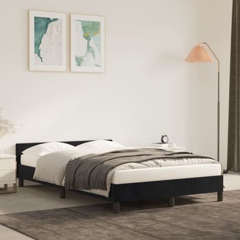 vidaXL Rama łóżka z zagłówkiem, czarna, 120x200 cm, aksamitna - vidaXL