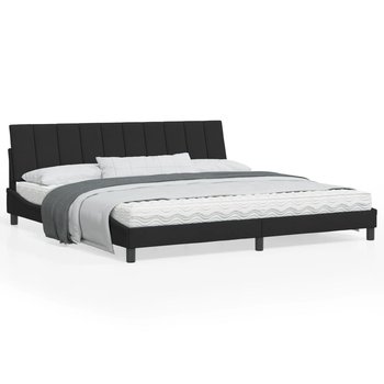 vidaXL Rama łóżka z zagłówkiem, czarna, 200x200 cm, aksamitna - vidaXL