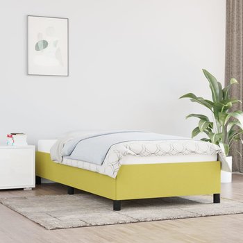vidaXL Rama łóżka, zielona, 90 x 200 cm, tapicerowana tkaniną - vidaXL
