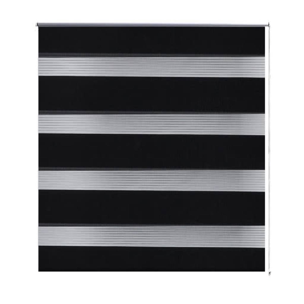 vidaXL, Roleta Zebra 80 x 150 cm Czarna