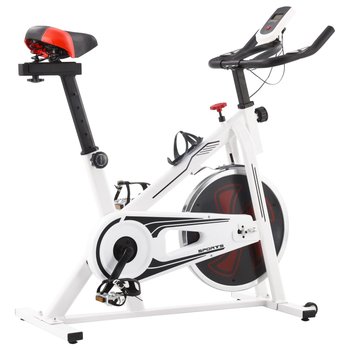 vidaXL Rower treningowy do ćwiczeń, z pomiarem pulsu, biało-czerwony  - vidaXL