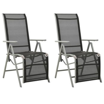 vidaXL, Rozkładane krzesła ogrodowe, 2 szt., textilene i aluminium - vidaXL