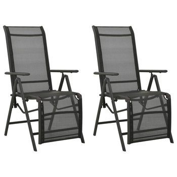 vidaXL Rozkładane krzesła ogrodowe, 2 szt., textilene i aluminium - vidaXL