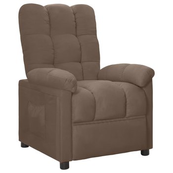 vidaXL Rozkładany fotel, kolor taupe, tapicerowany tkaniną - vidaXL