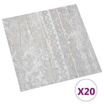 vidaXL Samoprzylepne panele podłogowe, 20 szt., PVC, 1,86 m², szare - vidaXL