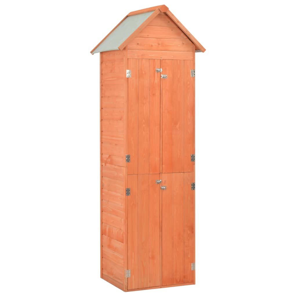 vidaXL Schowek ogrodowy, 71 x 60 x 213 cm, drewniany