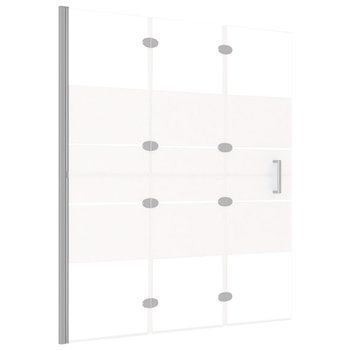 vidaXL Składana kabina prysznicowa, ESG, 120x140 cm, biała - vidaXL