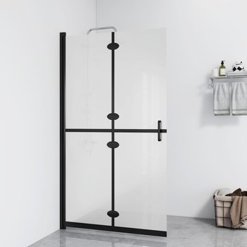 vidaXL Składana ścianka prysznicowa, mrożone szkło ESG, 80x190 cm - vidaXL