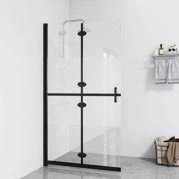 vidaXL Składana ścianka prysznicowa, pół mrożone szkło ESG, 100x190 cm - vidaXL