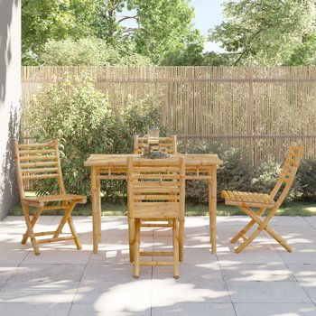 vidaXL Składane krzesła ogrodowe, 4 szt., 43x54x88 cm, bambusowe - vidaXL