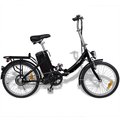 vidaXL, Składany rower elektryczny z akumulatorem litowo-jonowym, aluminium, Czarny - vidaXL