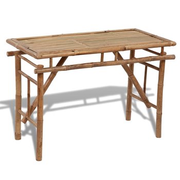vidaXL Składany stół ogrodowy, 120x50x77 cm, bambusowy - vidaXL