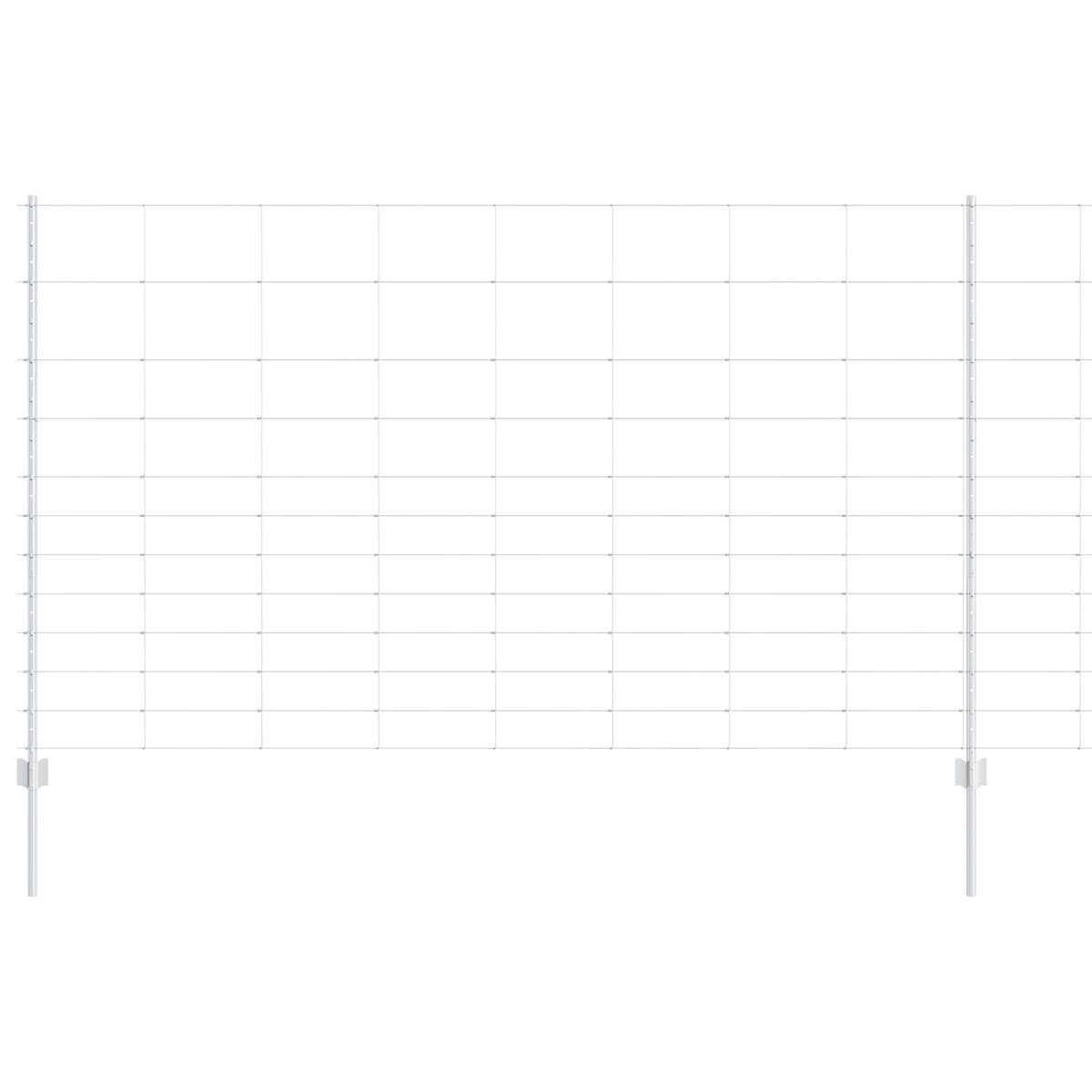 Fence Posts 22 Pcs U-Channel Grey 150 Cm Steel Hexagon Fence Grey 1.5x50 M Steel | UK - View #9
