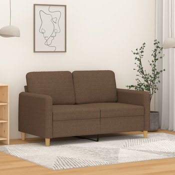 vidaXL Sofa 2-osobowa, brązowa, 120 cm, tapicerowana tkaniną - vidaXL