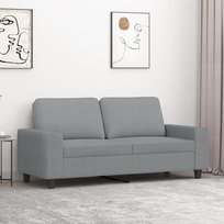 vidaXL Sofa 2-osobowa, jasnoszara, 140 cm, tapicerowana tkaniną vidaXL