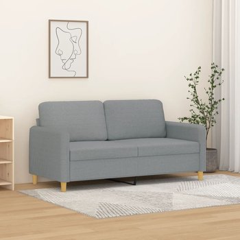 vidaXL Sofa 2-osobowa, jasnoszara, 140 cm, tapicerowana tkaniną - vidaXL