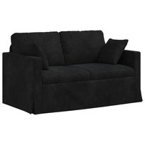 vidaXL Sofa Czarny 138 x 78 x 80 cm Aksamit