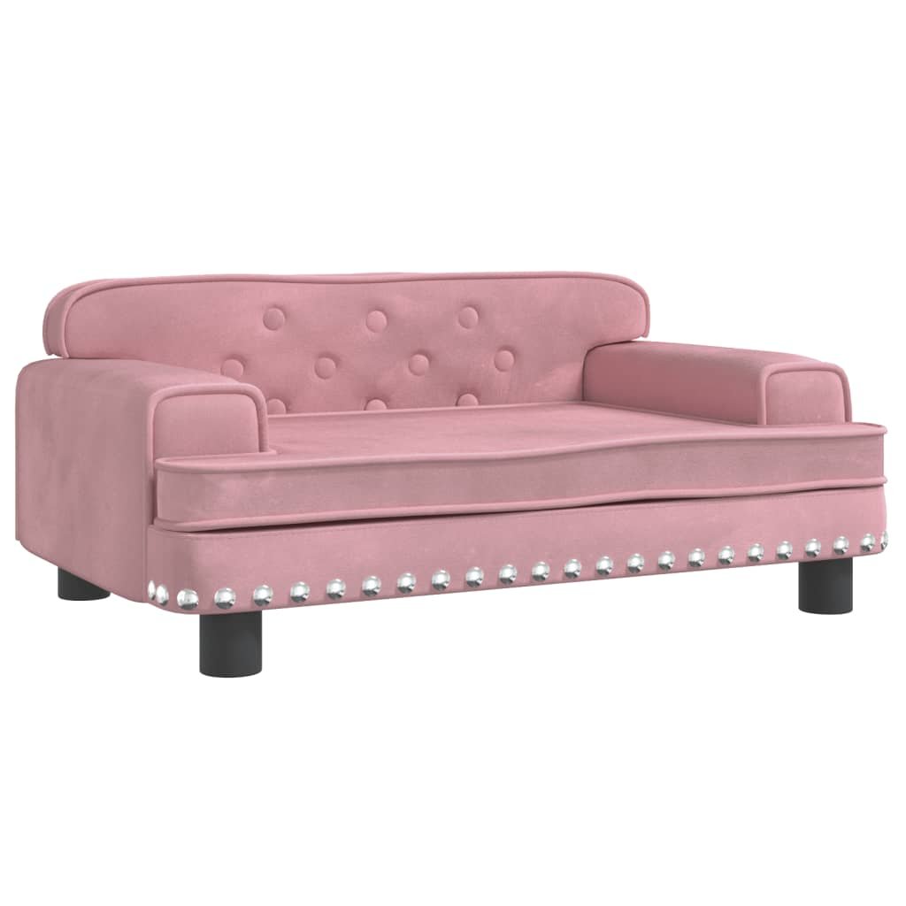 Zdjęcia - Salon (witryna) VidaXL Sofa dla dzieci, różowa, 70x45x30 cm, aksamit 