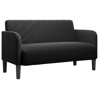 vidaXL Sofa dwuosobowa czarna 109 cm aksamitna