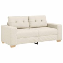 vidaXL Sofa dwuosobowa obity lnem, 140 cm