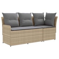 vidaXL Sofa ogrodowa z podłokietnikami i sofą narożną 2 Sztuka