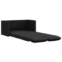 vidaXL Sofa podłogowa 2-w-1, czarna, 112x174x55 cm, tkanina