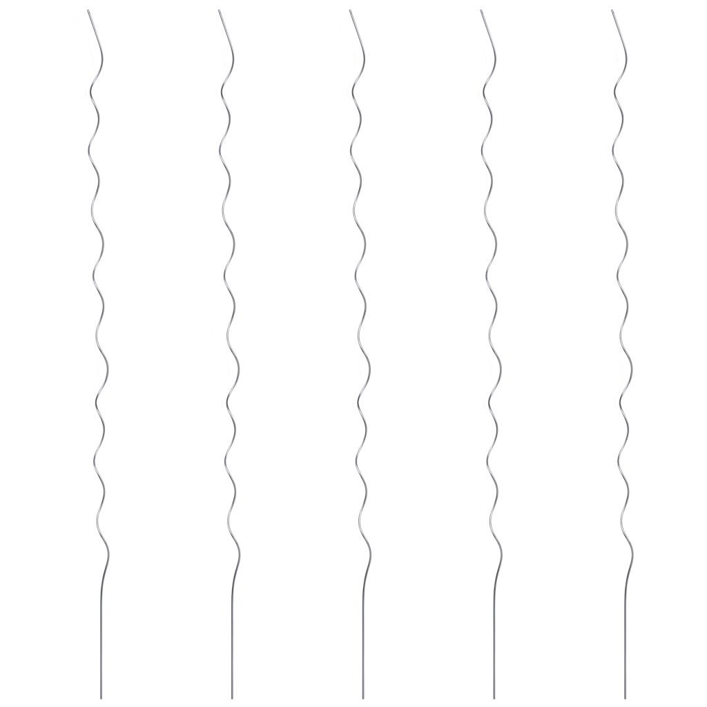 vidaXL Spiralne podpórki do roślin, 5 szt., 110 cm, stal galwanizowana