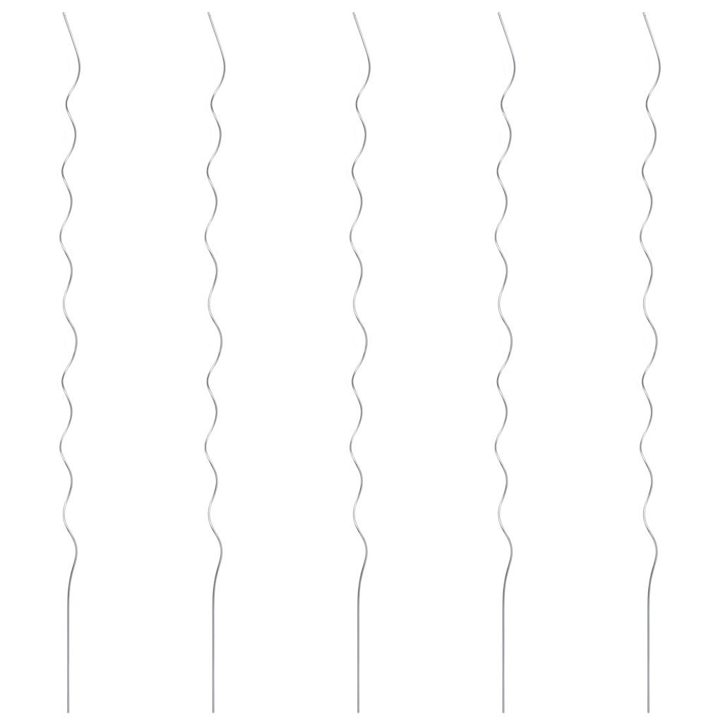 vidaXL Spiralne podpórki do roślin, 5 szt., 170 cm, stal galwanizowana