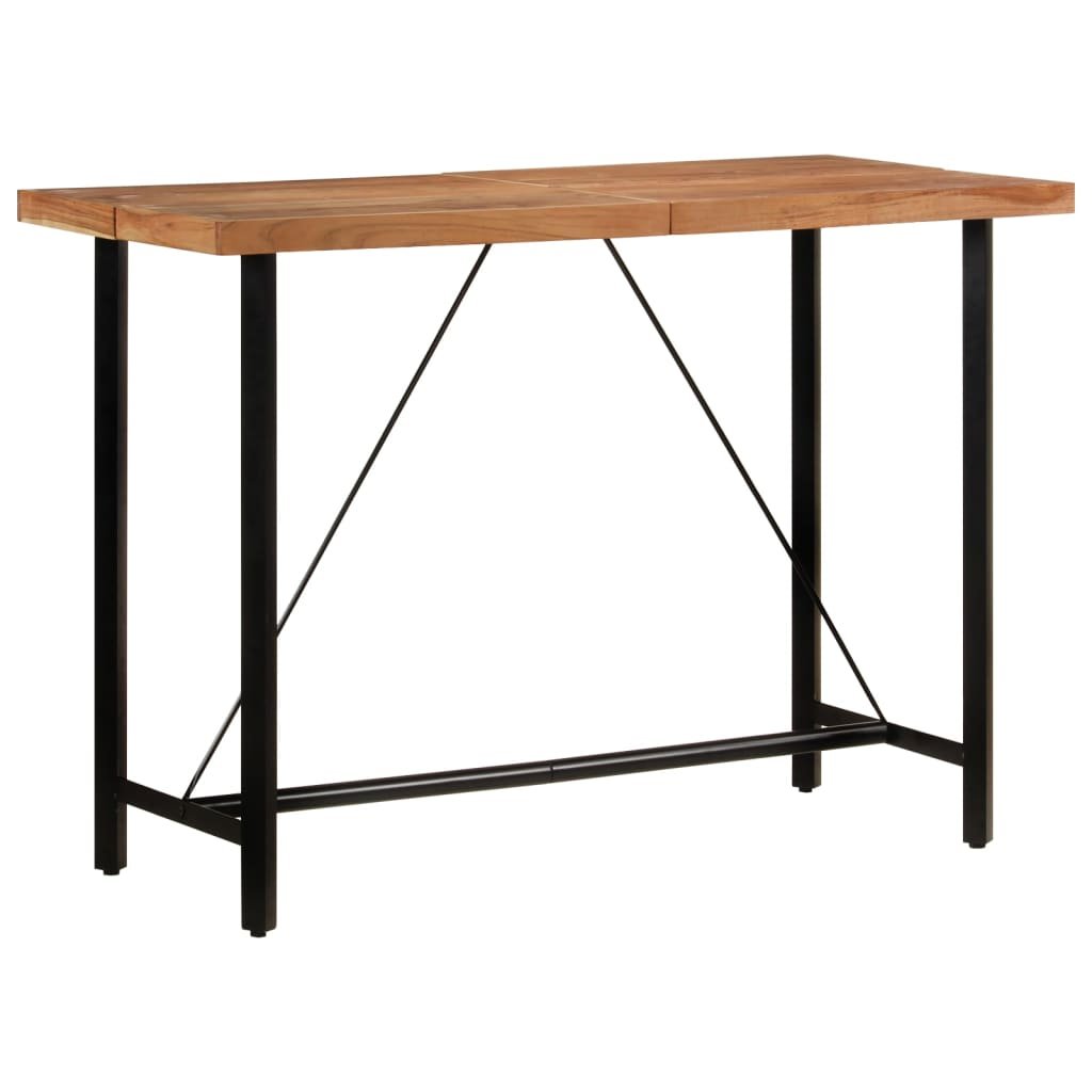 Фото - Обідній стіл VidaXL Stolik barowy, 150x70x107 cm, lite drewno akacjowe i żelazo 