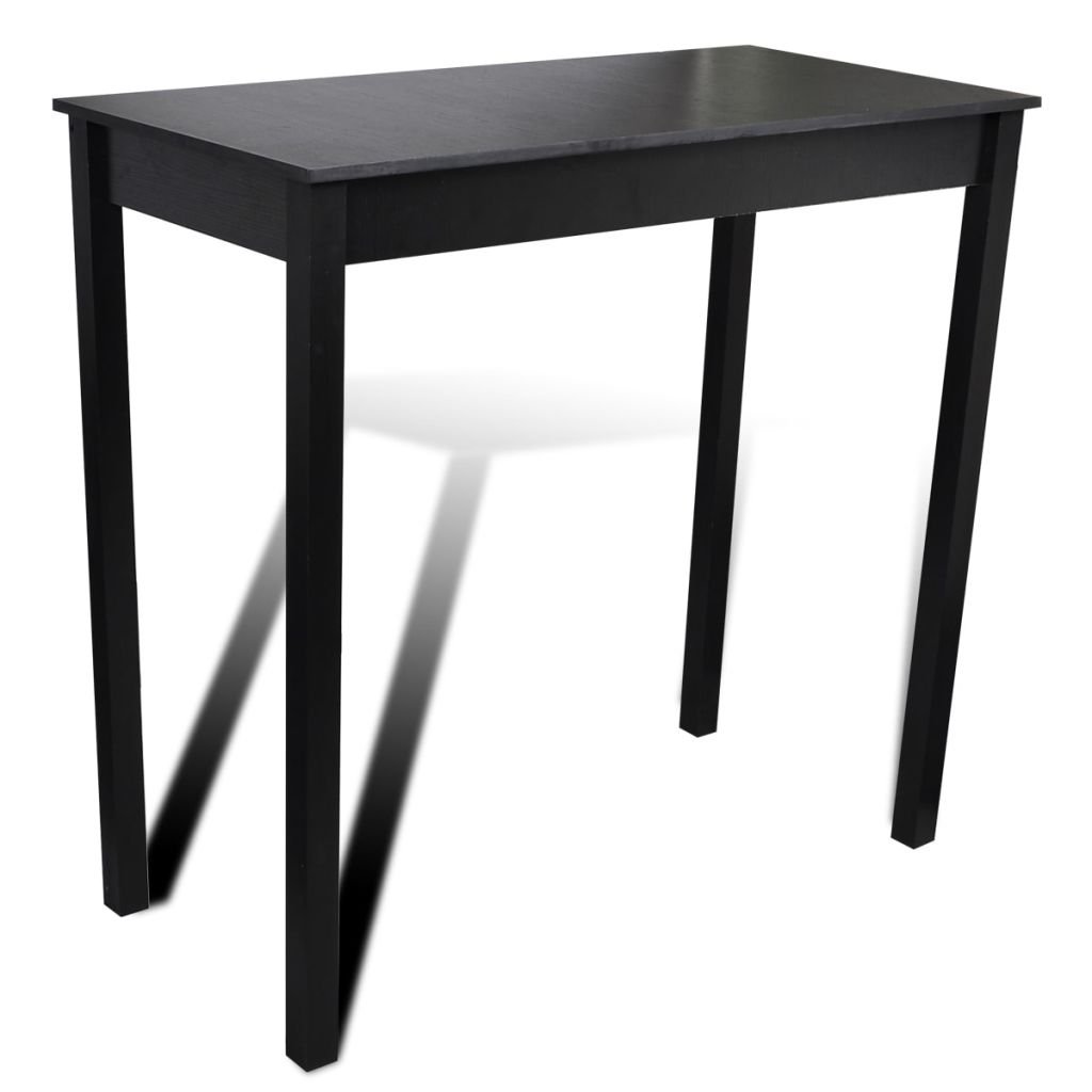 vidaXL Stolik barowy z MDF, czarny, 115 x 55 x 107 cm