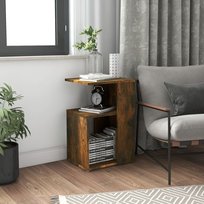 vidaXL Stolik boczny, przydymiony dąb, 36x30x56 cm