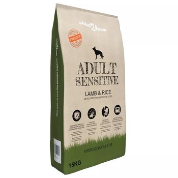 vidaXL Sucha karma dla psów, Adult Sensitive Lamb & Rice, 15 kg - vidaXL