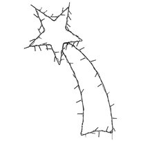 vidaXL Świąteczne lampki spadająca gwiazda sylwetka, 80 LED