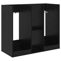 vidaXL Szafka golfowa Gładki Czarny Dąb 65 x 45 x 98 cm vidaXL