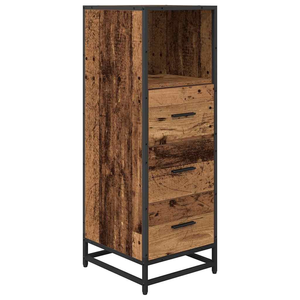 vidaXL Szafka Łazienkowa z szufladą Stare drewno 35 x 37.5 x 100 cm ...